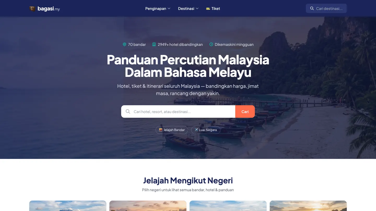 The Bagasi website