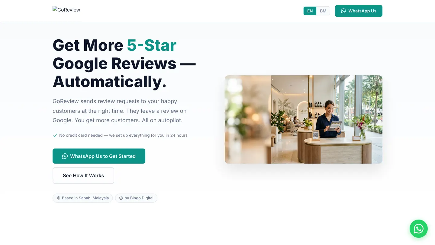 The GoReview website