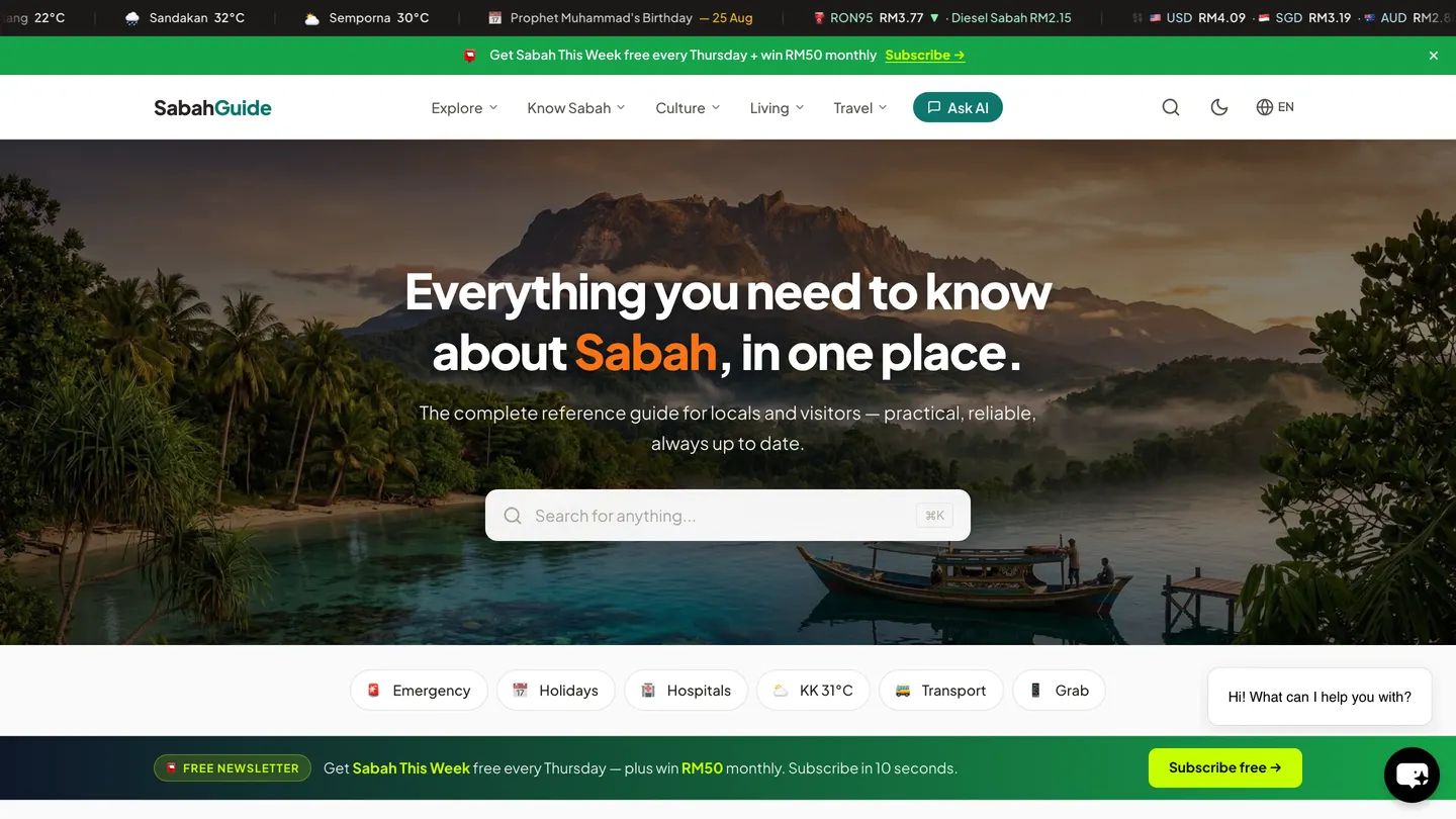 The SabahGuide website
