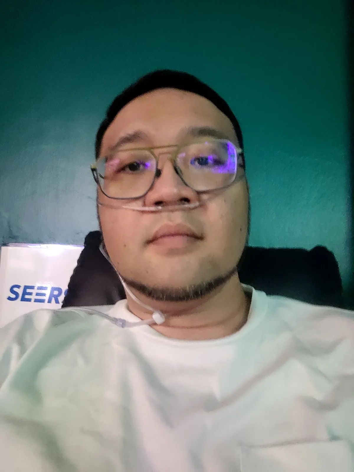 Me during the health screening